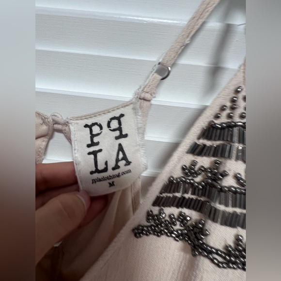 PPLA Marigold Light Beige Beaded Romper - Picture 3 of 7